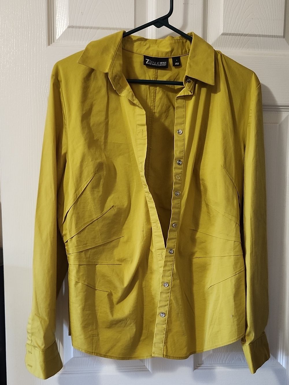 Button-Front Women's Shirt in Mustard by ZARA